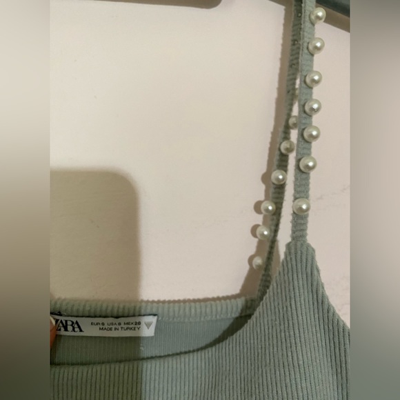 ZARA pearl strap top - Picture 2 of 4